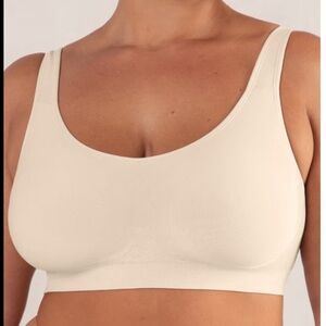 Shapermint Truekind® Enhanced Comfort Wireless Shaper Bra Sz XL in Chai